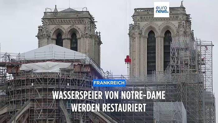 News video: Wächter des Gotteshauses: Wasserspeier von Notre-Dame werden restauriert