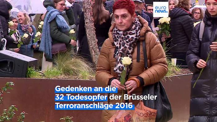 Video: Erinnern an die 32 Toten der Terroranschläge in Brüssel