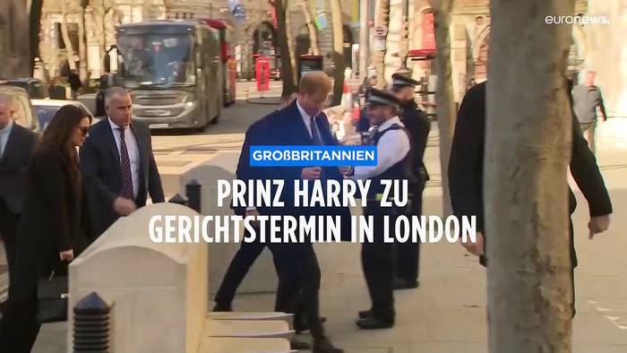 News video: Prinz Harry überraschend bei Gerichtstermin in London