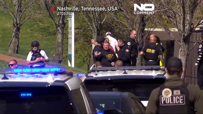 News video: Horror von Nashville im Video: Sie schießt sich den Weg frei