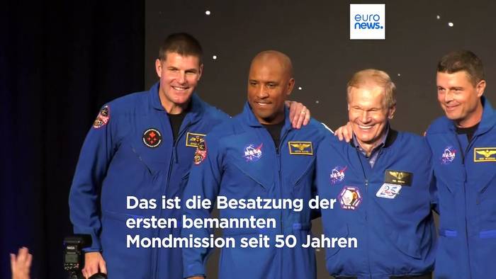 Video: Erste bemannten Mondmission seit 50 Jahren: 3 Männer und 1 Frau fliegen mit