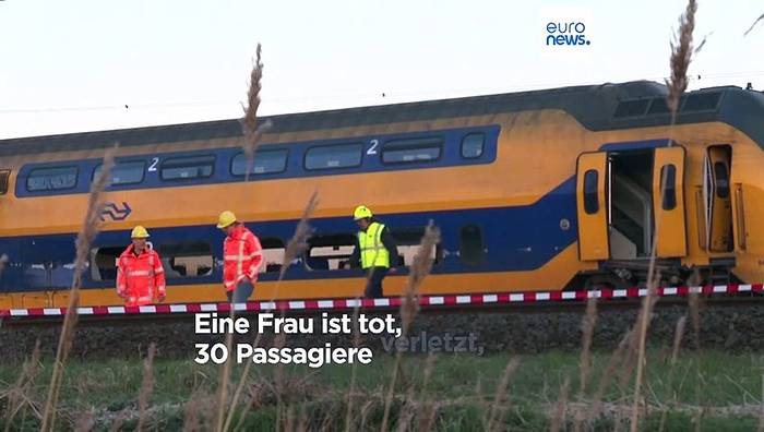 Video: Zugunglück in den Niederlanden: 1 Toter, Dutzende verletzt