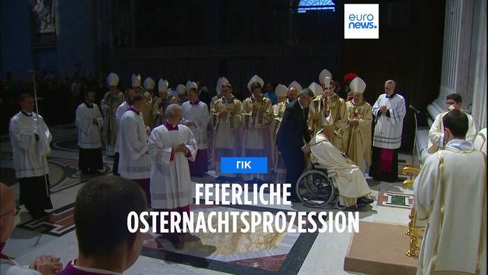 News video: Osternachtsmesse: Papst prangert 