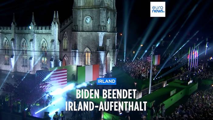 Video: Ende seiner Irland-Reise: Biden wird zum Abschied nochmal gefeiert