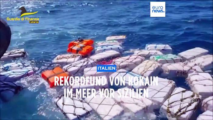 Video: Kokain für 400 Mio Euro im Meer vor Sizilein gefunden