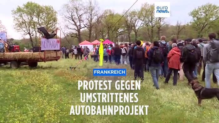 News video: Frankreich: Hunderte protestieren gegen umstrittenes Autobahnprojekt