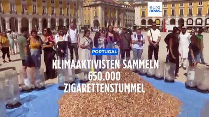 Video: Umweltwarnung: Aktivisten sammeln 650 000 Zigarettenstummel