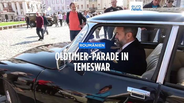 News video: Cooles Blech: Mehr als 100 kultige Klassiker auf der Oldtimer-Parade in Temeswar