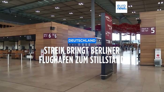 News video: Gähnende Leere auf BER - Spontaner Warnstreik auch am Hamburg Airport