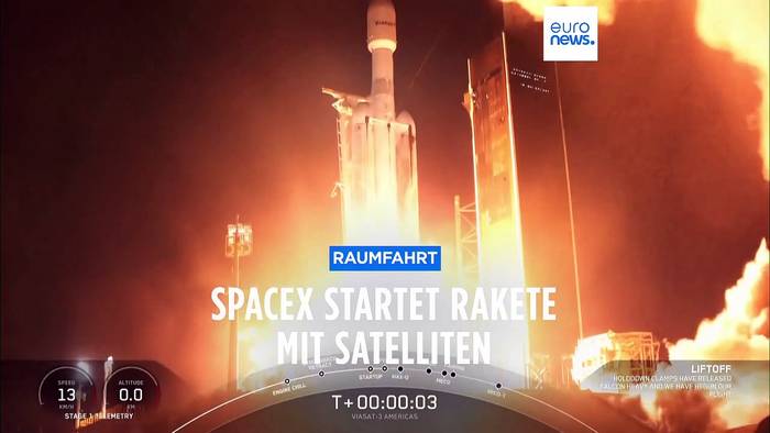 News video: Lift Off: Falcon 9 bringt Satelliten ins All
