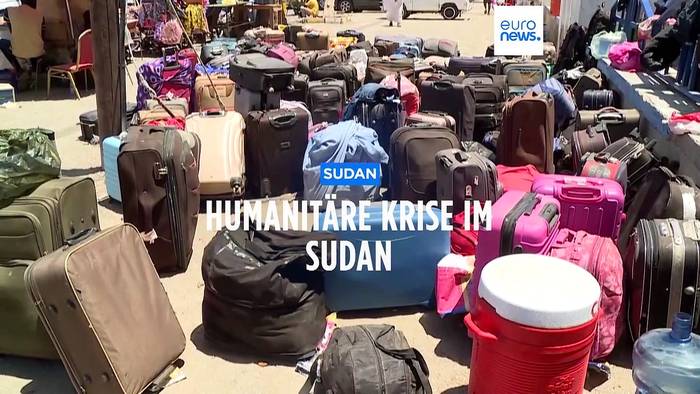 Video: Humanitäre Katastrophe befürchtet: Hunderttausende auf der Flucht im Sudan