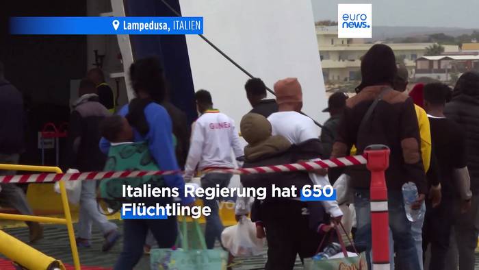 Video: Lager auf Lampedusa überfüllt: Regierung startet Umverteilung von Migranten