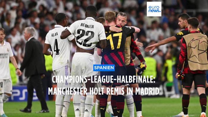 News video: Champions-League-Halbfinale: Manchester erkämpft Unentschieden in Madrid
