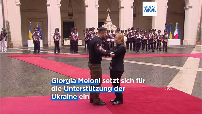 Video: Selenskyj trifft Papst und Meloni - am Sonntag wird der ukrainische Präsident in Berlin erwartet