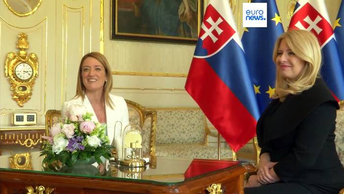Video: Hauptthema Putin: Roberta Metsola bei GLOBSEC 2023 in Bratislava