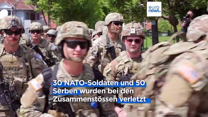 Video: Nato verstärkt Militärpräsenz im Kosovo nach Ausschreitungen