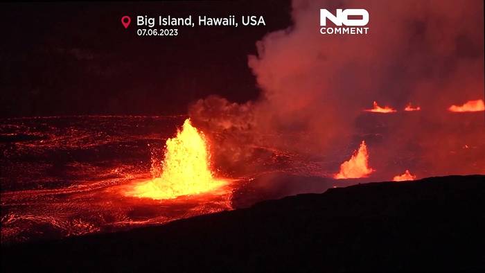 Video: Vulkan Kilauea spukt wieder Lava