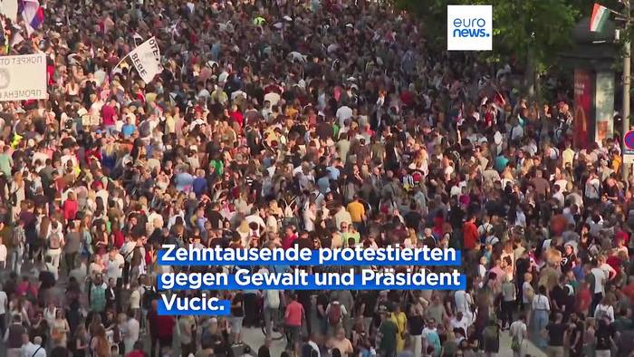 Video: 6. Protestmarsch gegen Gewalt und die Führung von Präsident Vucic