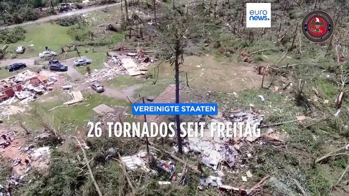 Video: Diesmal Mississippi: 26 Tornados seit Freitag