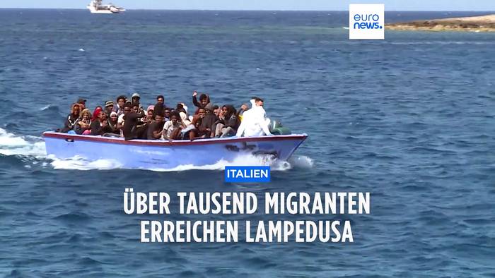 Video: Mehr als 1500 Migranten erreichen Lampedusa in den letzten Tagen