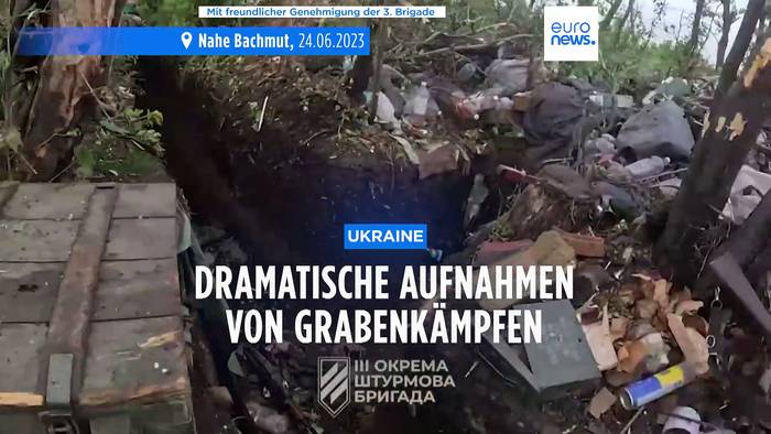 Video: So sieht es im Krieg aus: Videos von Grabenkämpfen bei Bachmut