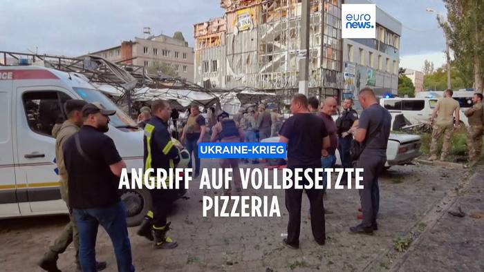 Video: Krieg in der Ukraine - Bombenangriff auf Pizzeria in Kramatorsk, 3 Tote, viele Verletzte