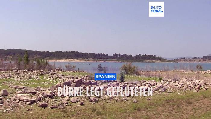 Video: Dürre in Spanien: Gefluteter Kurort taucht aus der Versenkung auf