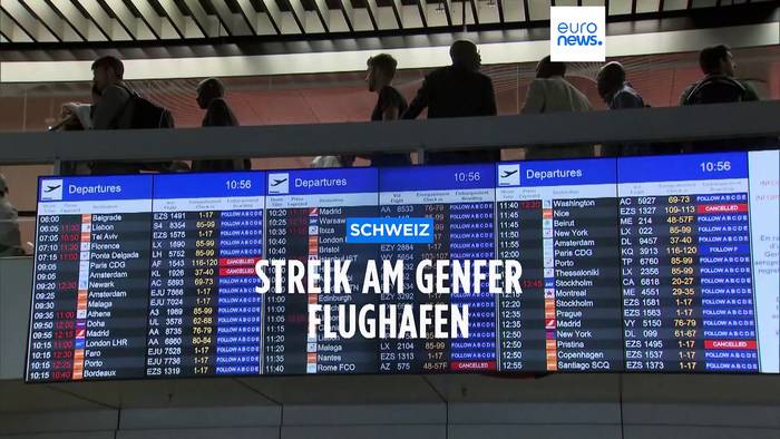 Video: Seltener Streik in der Schweiz: Genfer Flughafen lahmgelegt