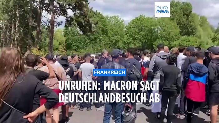 Video: Unruhen in Frankreich: Macron sagt Staatsbesuch in Deutschland ab