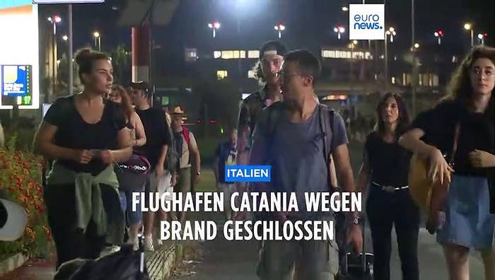 Video: Brand in Ankunftshalle: Flughafen Catania bis Mittwoch geschlossen