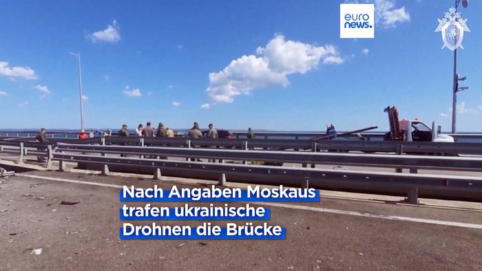 News video: Mysteriöse Explosion an der Kertschbrücke: Bahnverkehr läuft wieder