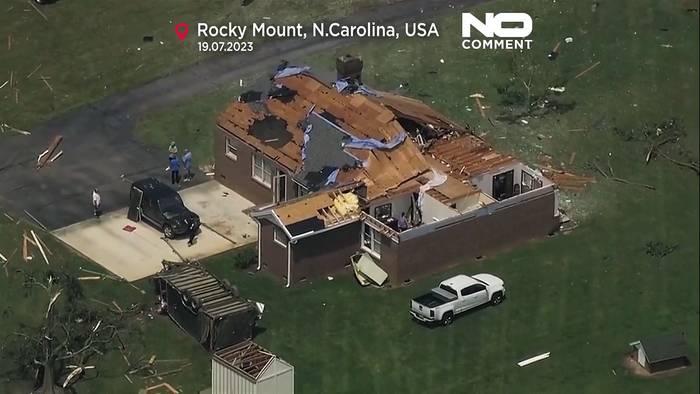 News video: Auch Pharma-Riese Pfizer betroffen: Tornado verwüstet Kleinstadt in North Carolina