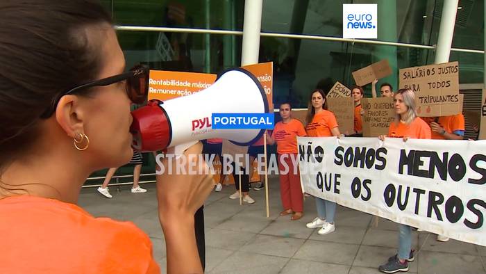 Video: Kabinenpersonal streikt bei Easyjet in Portugal