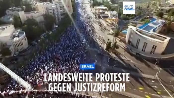 Video: Israel: Wieder Proteste gegen Justizreform - Netanjahu in OP