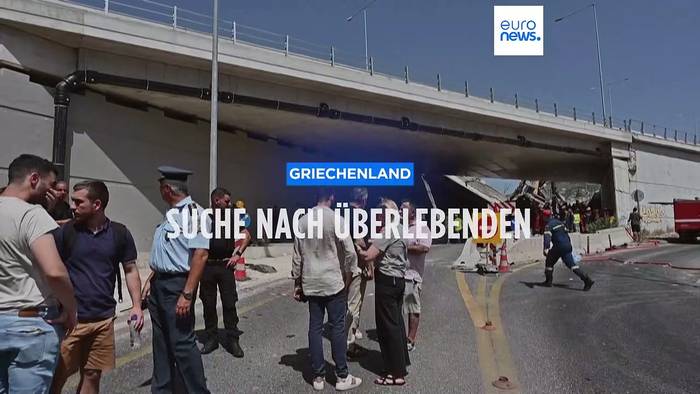 Video: Tödlicher Brückeneinsturz bei Patras - Suche nach Überlebenden geht weiter