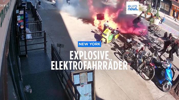 Video: 13 Tote durch explodierende E-Bikes: New York nimmt Batterien aus China ins Visier