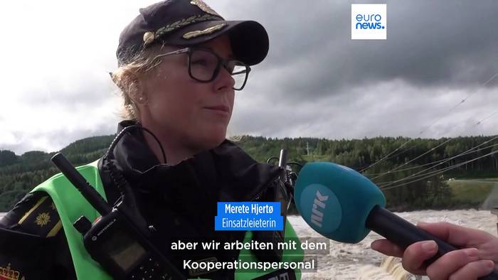 Video: Dramatisches Hochwasser und gebrochener Damm in Norwegen: Tausende evakuiert