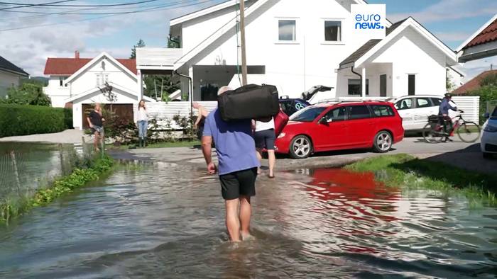 Video: Extremwetter in Europa: Evakuierungen nach Überschwemmungen in Norwegen