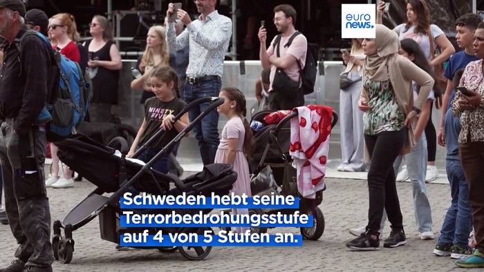 Video: Sorge vor Anschlägen: Schweden hebt Terrorwarnstufe auf zweithöchstes Niveau