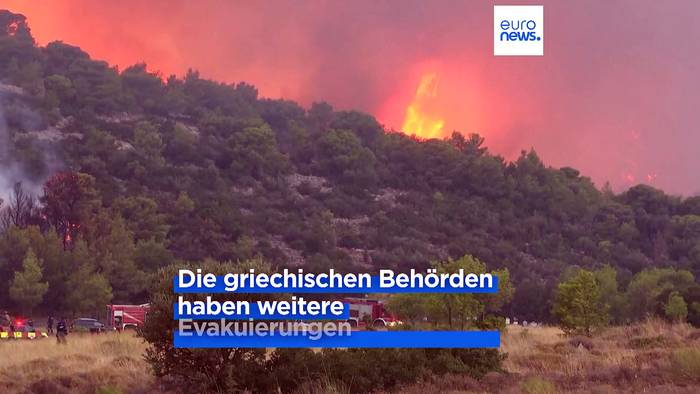 News video: Verzweifelter Kampf um jedes Gebäude: Waldbrand-Drama bei Athen