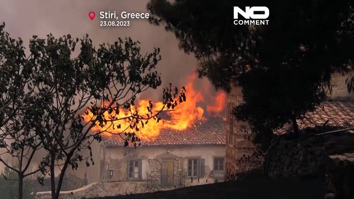 News video: UNESCO Kloster Hosios Lukas: Feuer verzehrt Gebäude aus 10. Jahrhundert