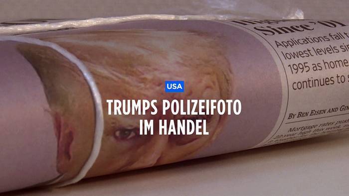 News video: Trumps Polizeifoto: Sensation lässt Kasse klingeln