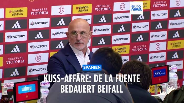 News video: Beifall für Rubiales: Spanischer Nationaltrainer de la Fuente drückt Bedauern aus