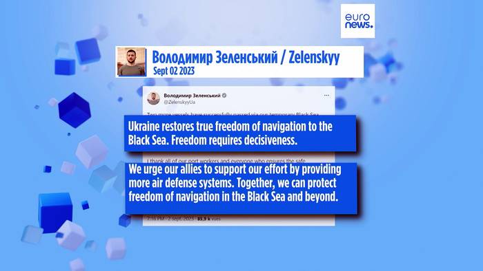 News video: Ukrainischer Getreidekorridor: Selenskyj bestätigt Passage zweier Schiffe
