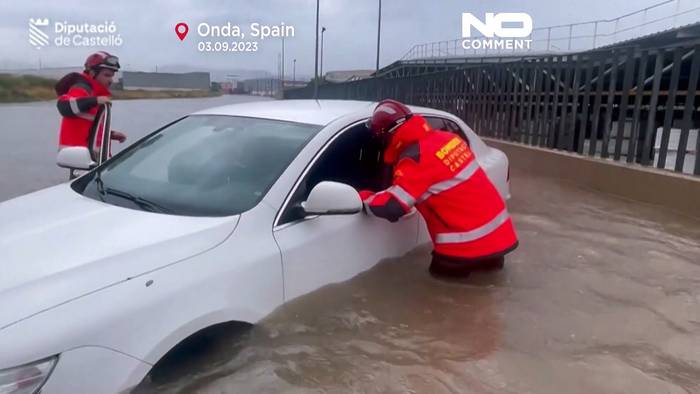 News video: Chaos durch Unwetter in Spanien: Bis zu 216 Liter Regen pro Quadratmeter