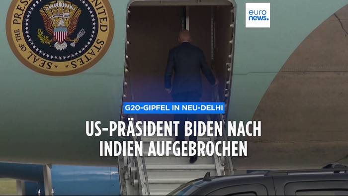 Video: G20-Gipfel: Biden - mit negativem Coronatest - nach Neu-Delhi aufgebrochen