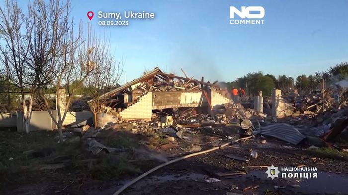News video: Russischer Drohnenangriff auf Wohnviertel - Verletzte in Sumy