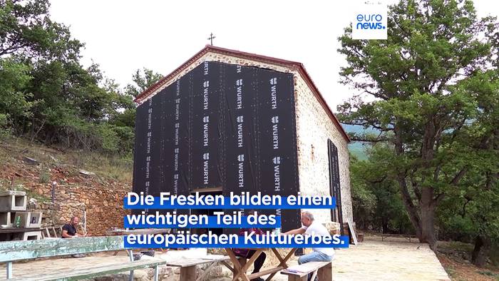 Video: Fresken in der Georgskirche am Prespasee werden restauriert