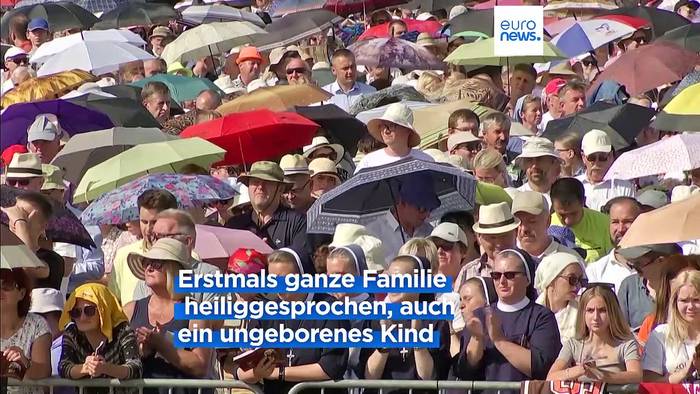 Video: Papst spricht polnische Familie wegen Hilfe für Juden selig