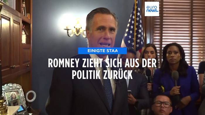 Video: Ende einer langen Karriere: US-Republikaner Romney kündigt Rücktritt aus der Politik an